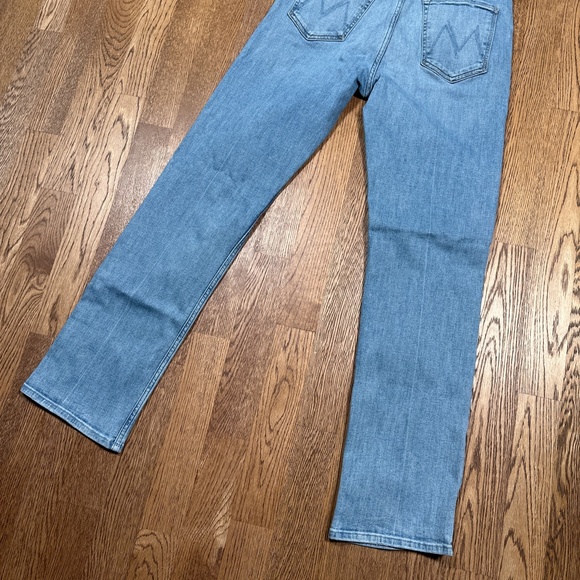 Mother High Waisted Rider Skimp Dreamer Distressed Straight Leg Jeans Womens 28 - Picture 5 of 14